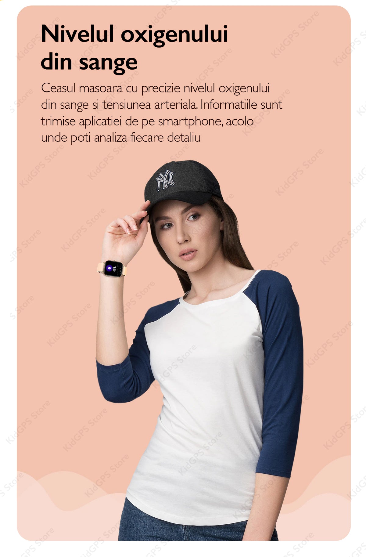 Ceas smartwatch femei TechON DT94 Plus+, Auriu Ceas smartwatch femei TechON DT94 Plus+, Auriu